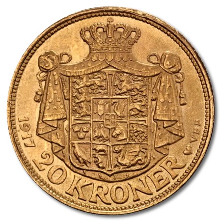 20 Kroner Christian X Danemark | Or | 1913-1917