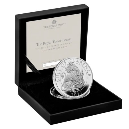 1 oz Tudor BeastsThe Bull of Clarence | Argent | Proof | 2023