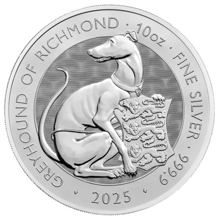 10 oz Tudor Beasts Greyhound of Richmond | Argent | 2025