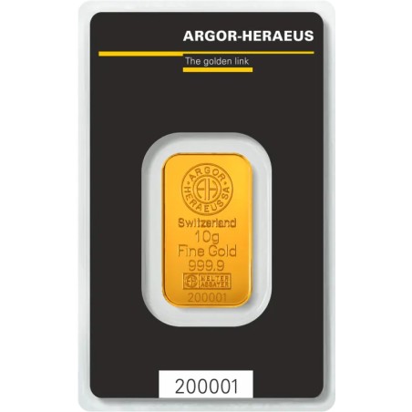 10g Lingot d'Or | Argor Heraeus | Kinebar