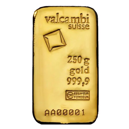 250g Lingot d'Or | Valcambi | Coulé