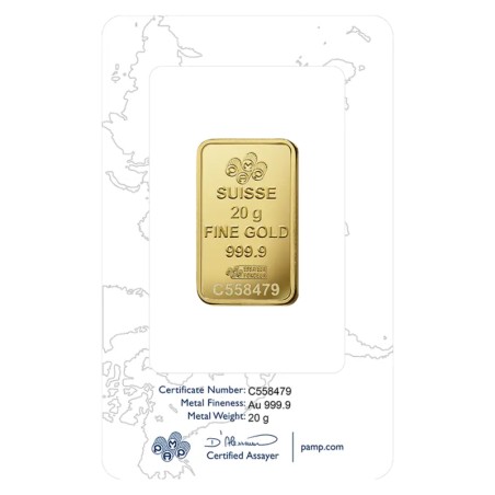 20g Lingot d'or frappé | PAMP Rosa