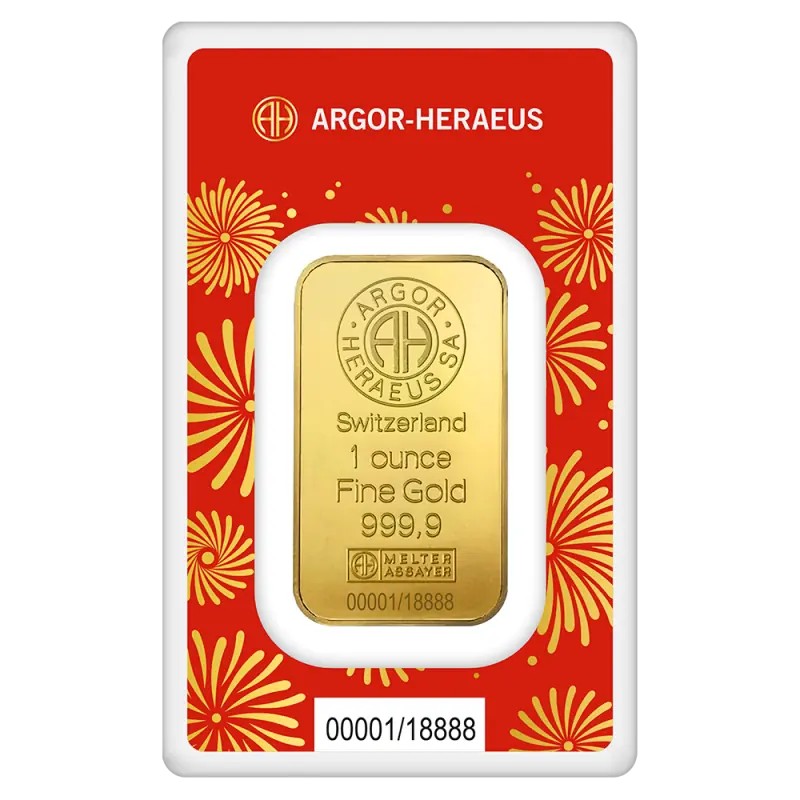 1 oz Lingot d'Or | Argor-Heraeus | Année du Serpent | 2025 1 oz Lingot d'Or | Argor-Heraeus | Année du Serpent | 2025