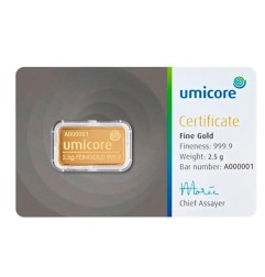 2.5g Lingot d'Or | Umicore