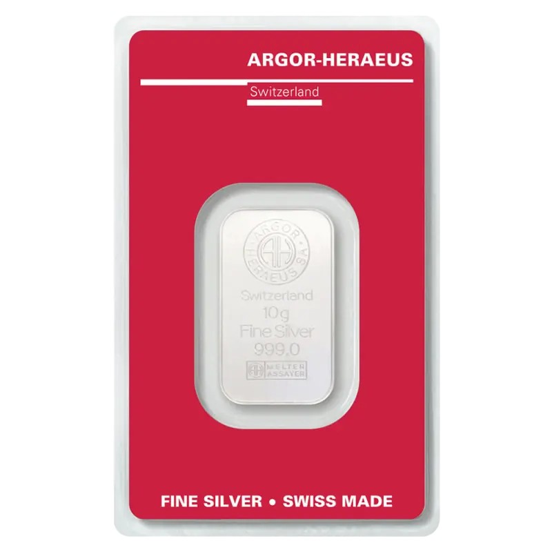10g Lingot d'Argent | Argor-Heraeus 10g Lingot d'Argent | Argor-Heraeus