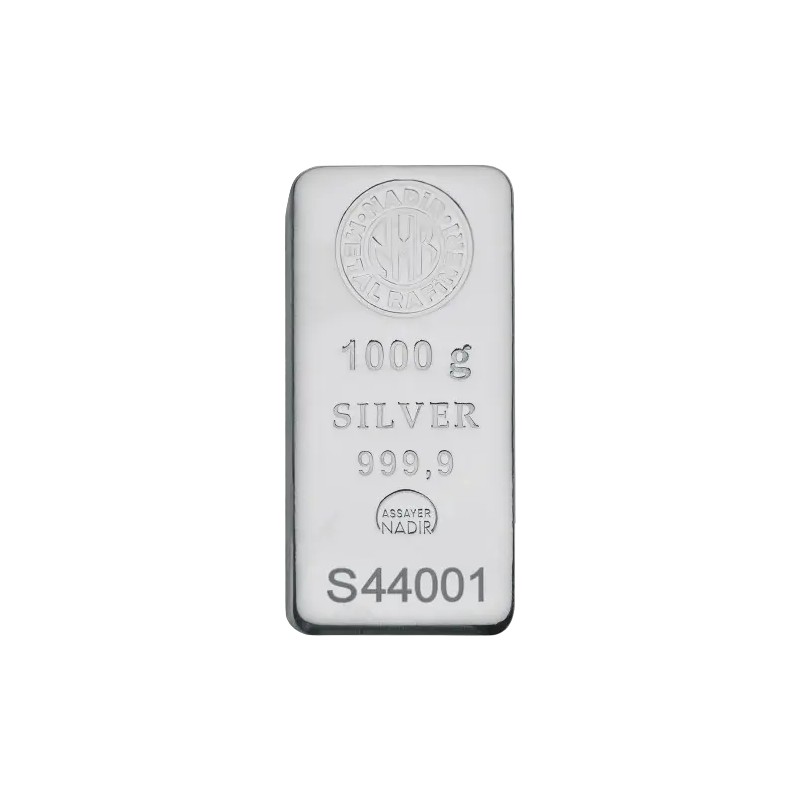 1 Kilo Lingot d'Argent | Nadir Metal Rafineri