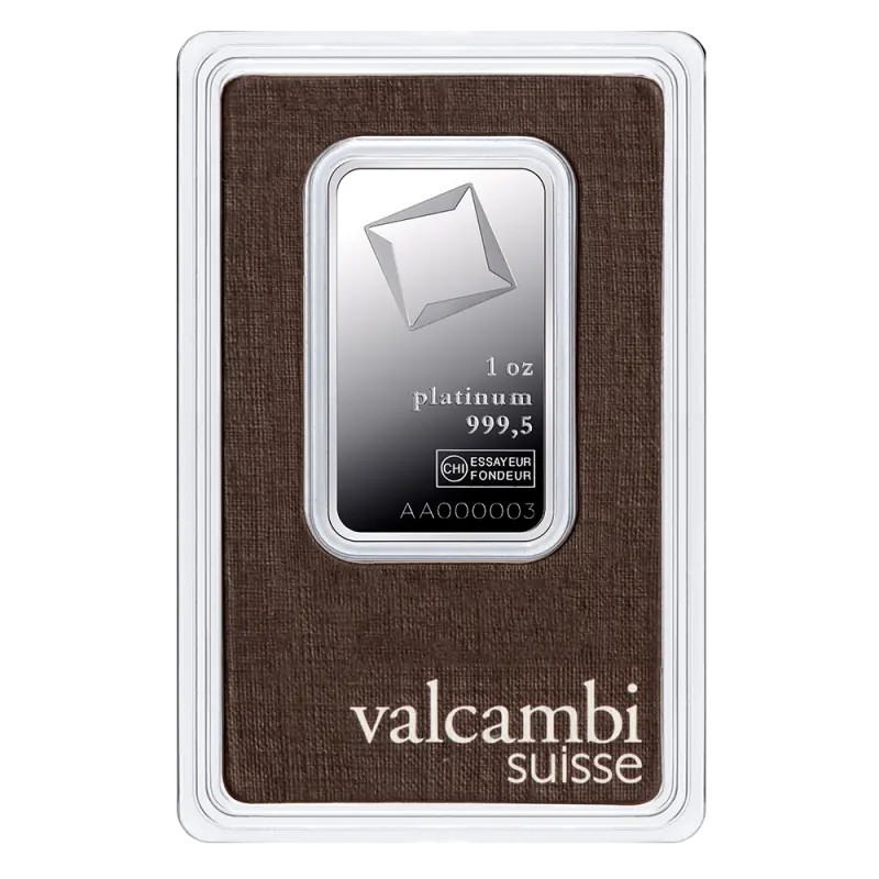 1 oz Lingot de Platine | Valcambi
