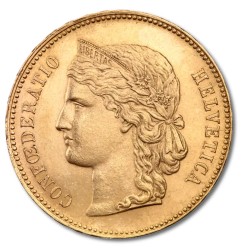 20 Francs Suisses Helvetica | Or | 1883-1896